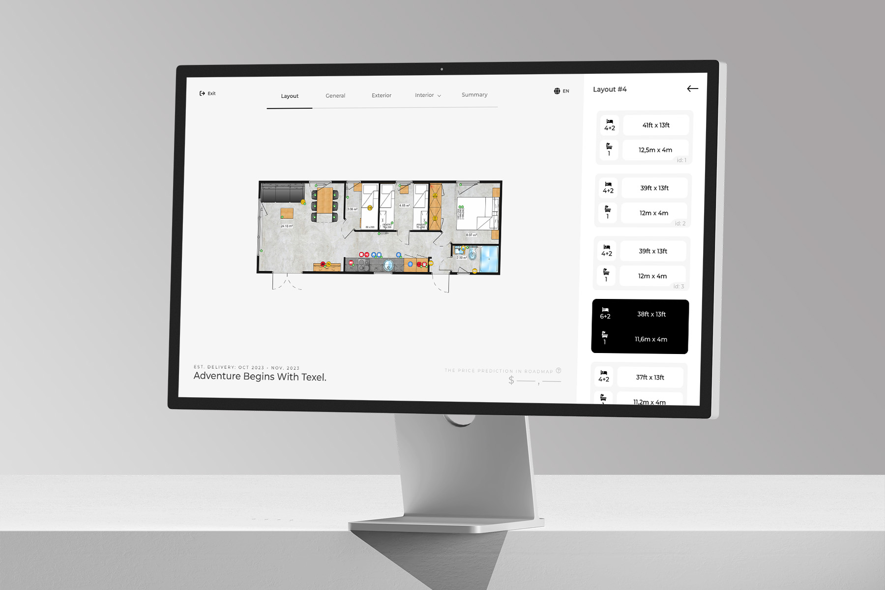 Screenshot: Mobile Homes Configurator